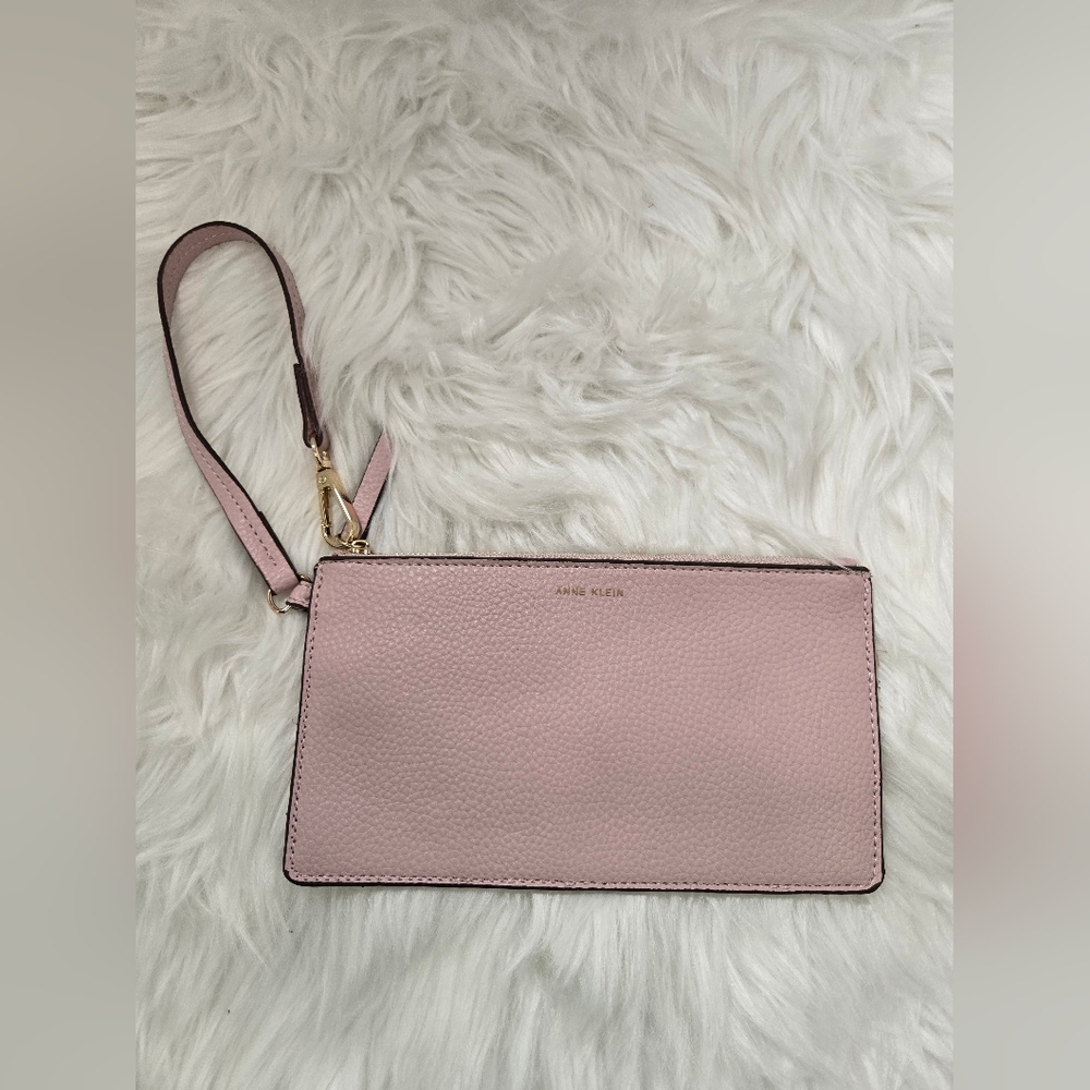 Anne Klein Light Pink Wristlet Clutch